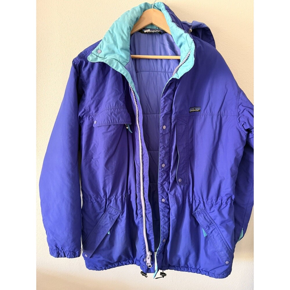 VINTAGE Patagonia Parka Packable Full Zip Hooded Jacket L Waterproof snow winter